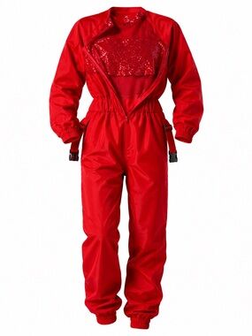 Revolution Dance Wear Quantum Hip Hop Dance Costume Adult Medium Red Competition